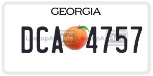 DCA4757 license plate in Georgia