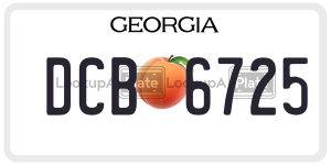 DCB6725 license plate in Georgia