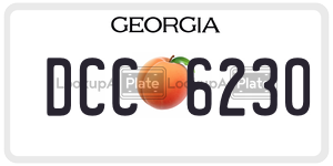 DCC6230  license plate in GA