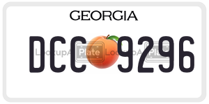 DCC9296 license plate in Georgia