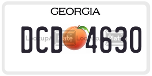 DCD4630 license plate in Georgia