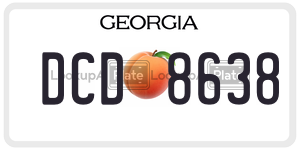 DCD8638  license plate in GA