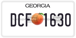 DCF1630 license plate in Georgia