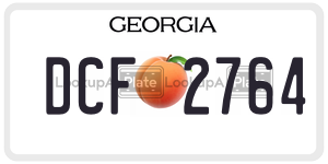 DCF2764 license plate in Georgia