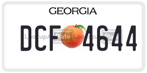 DCF4644  license plate in GA
