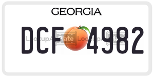 DCF4982  license plate in GA