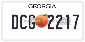 DCG2217  license plate in GA
