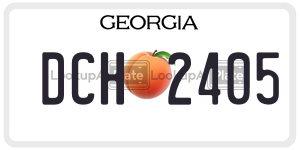 DCH2405  license plate in GA