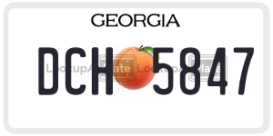 DCH5847  license plate in GA