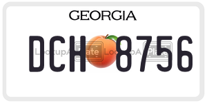 DCH8756 license plate in Georgia