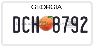 DCH8792 license plate in Georgia