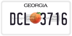 DCL3716 license plate in Georgia