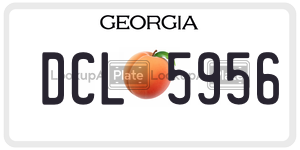 DCL5956  license plate in GA