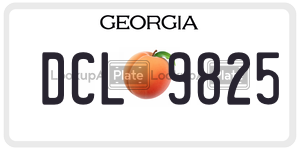 DCL9825 license plate in Georgia