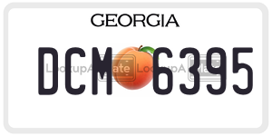 DCM6395  license plate in GA