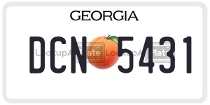 DCN5431  license plate in GA