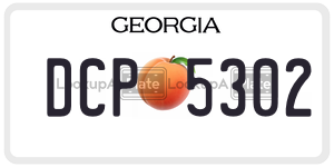 DCP5302  license plate in GA