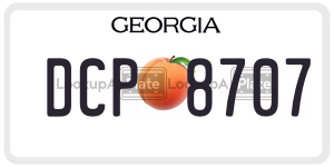 DCP8707 license plate in Georgia