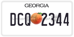 DCQ2344  license plate in GA