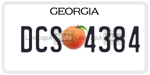 DCS4384  license plate in GA