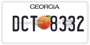 DCT8332  license plate in GA