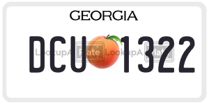 DCU1322 license plate in Georgia