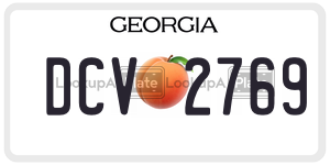 DCV2769  license plate in GA