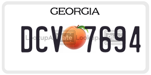 DCV7694  license plate in GA