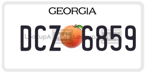 DCZ6859  license plate in GA
