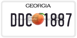 DDC1887  license plate in GA