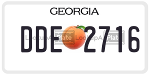 DDE2716  license plate in GA
