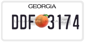 DDF3174  license plate in GA