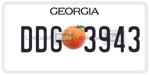 DDG3943  license plate in GA
