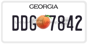 DDG7842  license plate in GA
