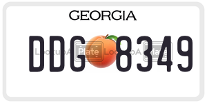 DDG8349 license plate in Georgia