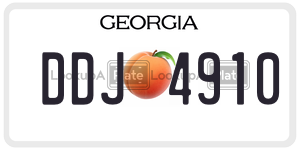 DDJ4910  license plate in GA