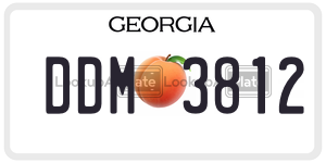 DDM3812  license plate in GA