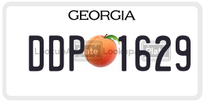 DDP1629  license plate in GA