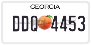 DDQ4453  license plate in GA