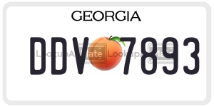 DDV7893  license plate in GA