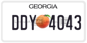 DDY4043  license plate in GA