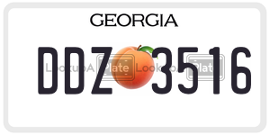 DDZ3516  license plate in GA