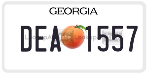 DEA1557  license plate in GA