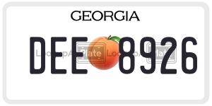 DEE8926  license plate in GA