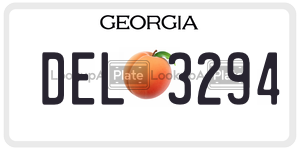 DEL3294  license plate in GA