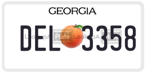 DEL3358  license plate in GA