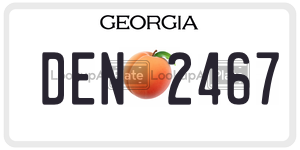 DEN2467  license plate in GA