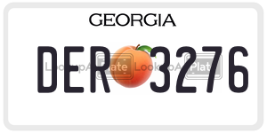 DER3276  license plate in GA