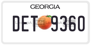 DET9360  license plate in GA
