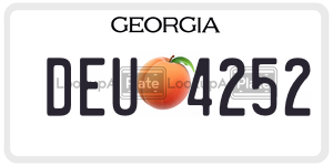 DEU4252 license plate in Georgia